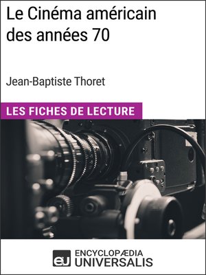 cover image of Le Cinéma américain des années 70 de Jean-Baptiste Thoret